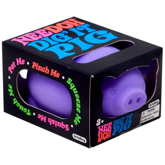 Schylling Dig' It Pig Purple Squeezable Stress Ball, 1 Piece