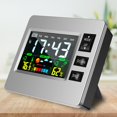 thumbnail image 2 of PENGXIANG Digital Alarm Clock with Date Weather Temperature Humidity Display Compact Digital Snooze Clock with HD Color Screen Portable Multifunctional Electronic Alarm Clock for Home Off, 2 of 9