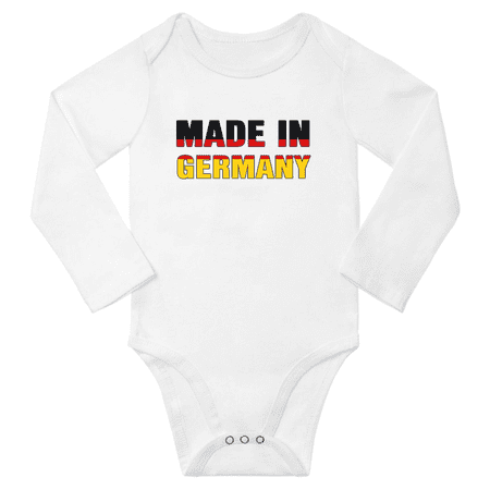 

Made In Germany Baby Long Sleeve Clothing Bodysuits (White 12 Months)