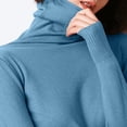 thumbnail image 4 of Aricy Turtleneck Sweater for Women Solid Color Casual Knitted Cotton Long Sleeve Warm Wool Tops Slim Fit Pullover Basic Tops Jumpers Blouse, 4 of 4
