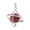 Red Stone, variant on Crystal Ball Sphere Pendulum Pendant Reiki Healing Dowsing Charms Octagon Amulet-Gold Sandstone