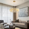 thumbnail image 6 of LUOLAX 23.6" Crystal Gold Chandeliers Firework Dandelion Ceiling Fixture 12-Lights Lamp, 6 of 8