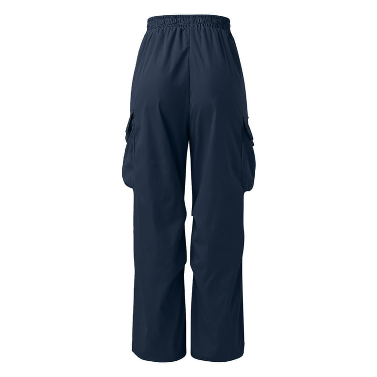NIEWTR Men's Baggy Cargo Parachute Pants Trendy Casual