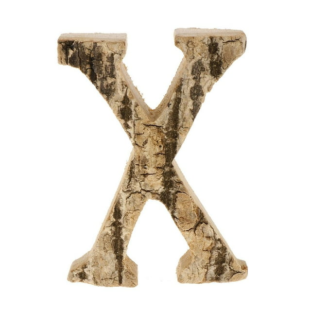Letrero flotante de madera maciza con 26 letras del alfabeto para colgar en la pared X