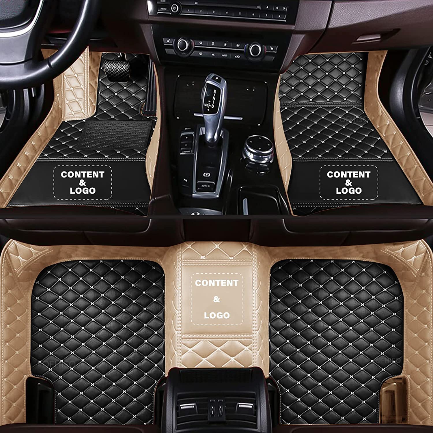 Car Floor Mats AllWeather Protection Luxury Leather Passenger Car to