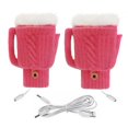 thumbnail image 1 of 1 Paire de Gants Électriques USB Forme de Chope de Bière Demi-Doigt Réversible Chauffage Double Face Extensible Garde au Chaud Confortable Automne Hiver Femmes Hommes Mitaines Chauffantes pour Quotidien, 1 of 10