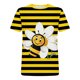 thumbnail image 4 of Tops de Cuello Redondo para Mujeres Casual de Moda Impresa Camiseta de Manga Corta Top 95% Poliéster 5% Elastano para Uso Diario Y de Fiesta, 4 of 5