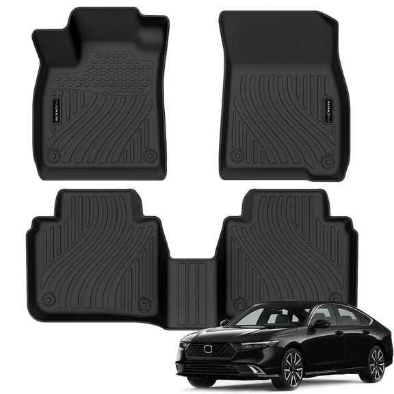 All Weather Floor Mats Fit for Honda Accord 2023 2024 2025 2026 Include Hybrid TPE Rubber Liners Set Accord Accessories All Season Guard Odorless Anti-Slip Floor Mats
