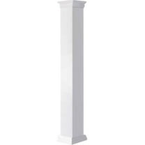 Ekena Millwork 08"W x 06'H Craftsman Classic Square Non-Tapered, Smooth Column, Prairie Capital & Prairie Base