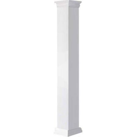 Ekena Millwork 10"W x 06'H Craftsman Classic Square Non-Tapered, Smooth Column, Prairie Capital & Prairie Base