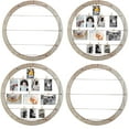 thumbnail image 3 of 3 pcs large round 18 inches wood pictures frame wall hanging collage photoes displaying with clips, 3 of 10