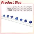 thumbnail image 2 of Polyhedral DND Dice Set, 7 Pcs DND Acrylic Dice for RPG Role Playing Table Games Tabletop Gaming Accessories, Pearlescent Blue, 2 of 6