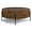 Walnut Brown, variant on Pemberly Row MANGO WOOD 38" Wide Round Industrial Drum Coffee Table in Natural