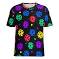 thumbnail image 5 of Ball Print T-Shirts Colorful Pickleball Casual Oversized T-Shirt Short Sleeve Female Cute Tee Shirt Summer Custom Clothe, 5 of 7
