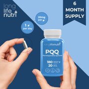 PQQ 20 mg 120 Vegetarian Capsules | Pyrroloquinoline Quinone Supplement | Supports Heart and Cognitive Function | Improve Overall Sleep Quality | Made in USA | Vegan Powder Non GMO Gluten & Soy Free