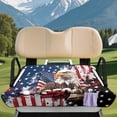 thumbnail image 3 of Yuyamidu Eagle Golf Cart Seat Covers with Pockets 250 Years American Flag Golf Cart Towel Seat Covers for Club Car Golf Cart Accessories Protect Your Golf Cart for All Season, 3 of 7