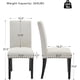 thumbnail image 4 of Set of 2 beige nailhead fabric forrado dining sillas con heavy - duty wood legs para dining room, 4 of 8