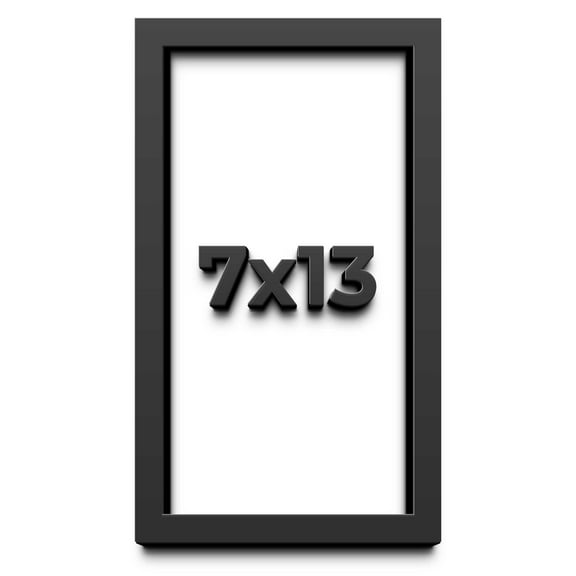 7x13 Shadow Box Frame Black | 1 inches Deep Real Wood Contemporary Shadowbox Display Frame | UV