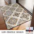 thumbnail image 3 of Bohemian Retro Floral Non-Slip Entryway Door Mat,Boho Indoor Decor Durable Low Plush Door Mat,Washable Welcome Rug for Patio Hallway Home Decor 20x32 Inches, 3 of 7