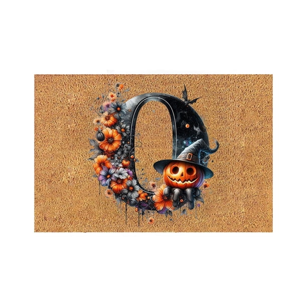 Cojines para pies Felpudo de Halloween para entrada de casa Felpudo de entrada Puerta de entrada Resistente a la suciedad Evita resbalones Felpudo decorativo para suelo La alfombra