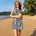 thumbnail image 3 of Fotbe Snake Vestido de Verano sin Mangas para Mujer – Vestido Midi Línea A, Estilo Camiseta Floral, Vestido Playero Casual y Fluido, 3 of 7
