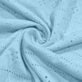 thumbnail image 5 of DDAPJ pyju Women's Off Shoulder 3/4 Sleeve Shirts Eyelet Casual Tunic Tops Plus Size Summer Blouses Light Blue XXXXXL, 5 of 7