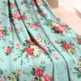 thumbnail image 3 of Pioneer Flower Blanket,Comfortable Soft Flannel Throw Blanket,All Season,Warm Lightweight Blankets for Sofa Bed Couch Living Room Chair,60"x80"(150x200cm), 3 of 4