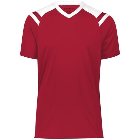 High Five 322970.408.XL Adult Sheffield Jersey, Scarlet & White - Extra Large