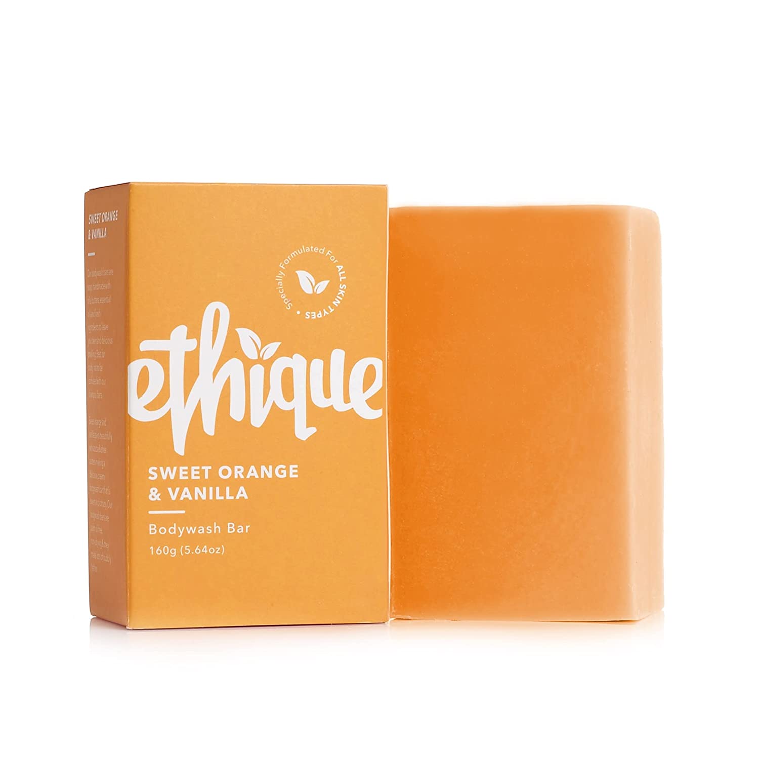 Ethique Body Wash Bar for All Skin Types Moisturizing Coconut Oil, Olive Oil, Vegan, Plastic