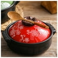 thumbnail image 4 of Clay Pot Donabe Ceramic Stew Pot With Lid Rice Pot Hot Pot Multifunctional Heat-resistant Rice Cooker Handmade Casserole Dish Slow Stew, Soup Pot for Household, 4 of 5