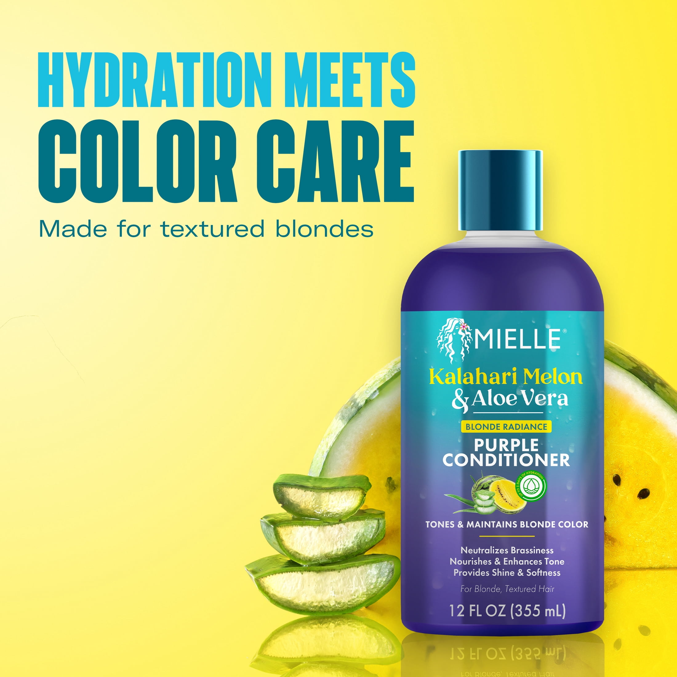 Mielle Kalahari Melon and Aloe Vera Blonde Radiance Purple Conditioner - 12 oz