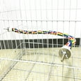 thumbnail image 3 of HEVIRGO Pet Bird Parrot Chewing Bar Swing Hanging Climbing Perch Cage Play Bite Toy Multi-color Cotton Rope + Metal, 3 of 8