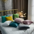 thumbnail image 5 of 2 Pack Throw Pillow Covers, Decorative Lumbar Pillow Covers, Solid Sofa Pillows, Soft Velvet Pillow Case, Square Accent Cushion Covers for Sofa Couch Bed Chair, 5 of 7