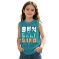 thumbnail image 4 of Kiijoy Tank Top for Girls Summer Beach Sleeveless Top Kids Letter Crewneck Tee, Sizes 2-15, 4 of 5