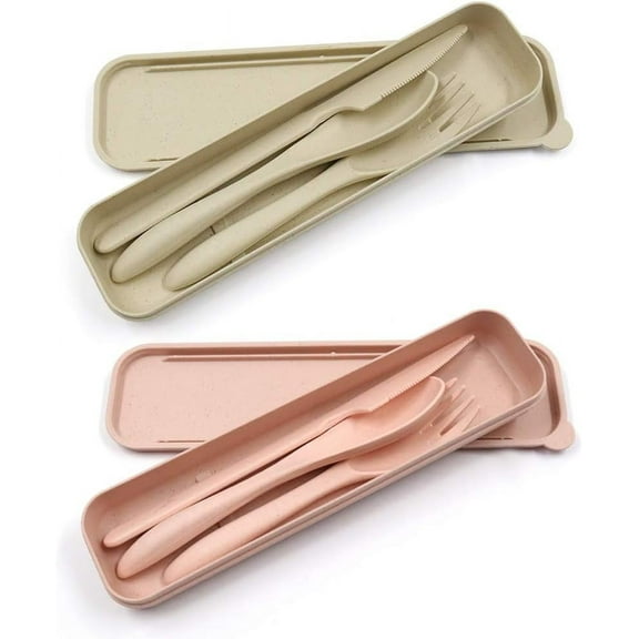 Stylish Portable Utensils Set, Reusable Lunch Tools for On-The-Go Dining, Lightweight Cutlery Perfect for Work, Travel, and Camping Adventures, Fashionable Travel Utensil Set in