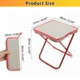 thumbnail image 4 of Taburete de Camping Portátil Único Bargains Mini Silla de Camping al Aire Libre con Bolsa de Transporte con Cremallera Silla Plegable Silla de Camping para Pesca Viajes Picnics Caqui Rojo, 4 of 7
