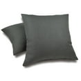 thumbnail image 3 of Aiking 2 Pieces of 18" x 18" Brushed 100% Polyester Decorative Throw Pillow Covers, Zipper Closure, Steel Gray, 3 of 5