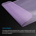 thumbnail image 4 of Protector de Teclado de Silicona para Laptop de 13.3"-14" 12.5"x5.2" Morado 2Pcs, 4 of 5