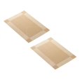 thumbnail image 1 of Oleegame 2PC Placemat 4pcs Frame Western Placemat Pvc Heat Insulation Mat Rectangular Simple Table Mat Household Leave In Plate Mat Gold, 1 of 5