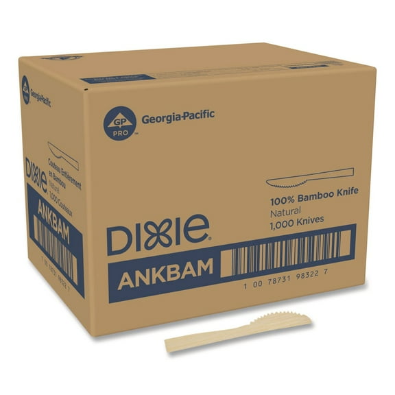 Dixie ANKBAM Mediumweight Bamboo Paper Knife - Light Golden (1000/Carton)