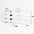 thumbnail image 3 of White 9 Drawer Dresser No Handles Modern Storage Cabinet for Bedroom Living Room Entryway Hallway Wide Chest of Drawers Wood Furniture, 3 of 9