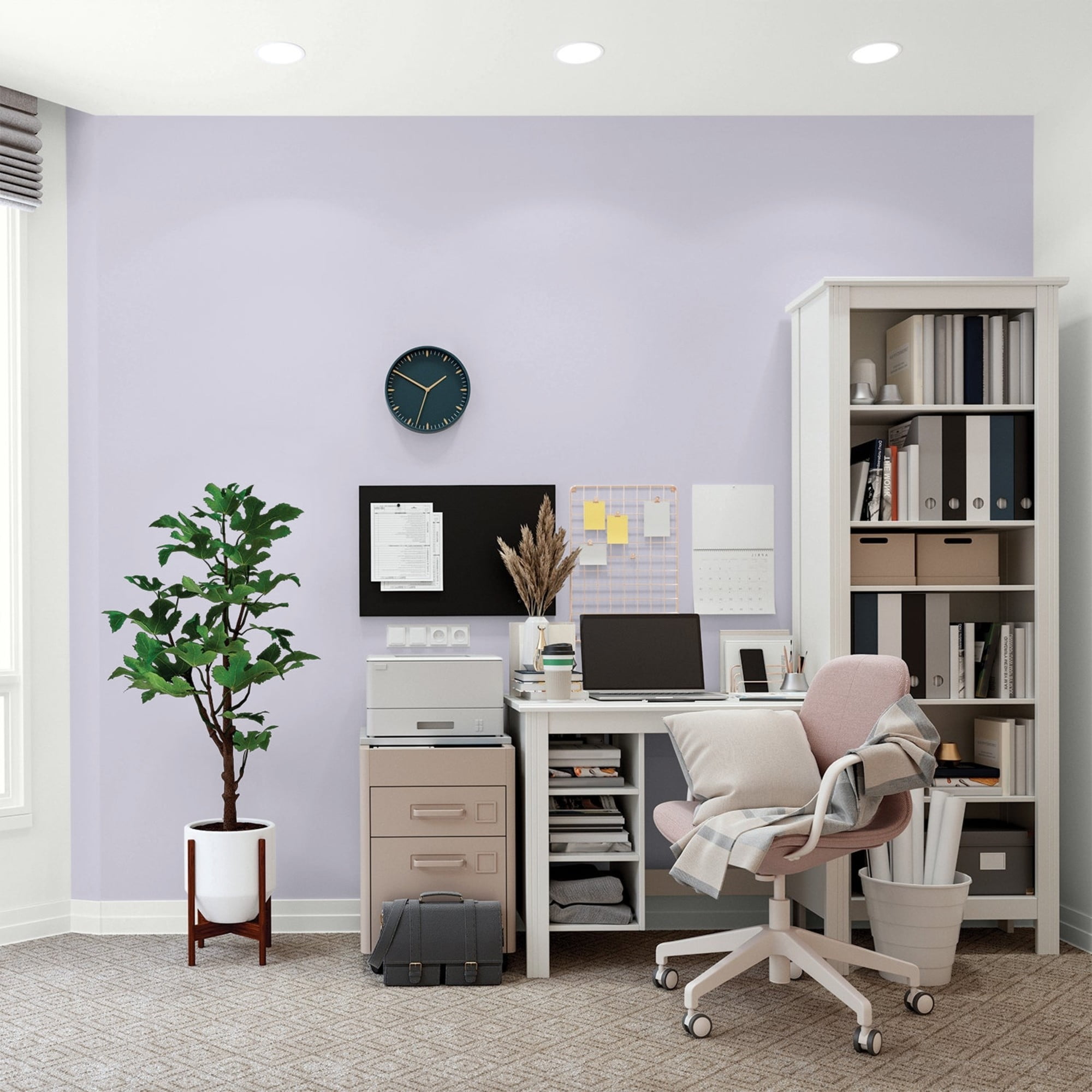 Glidden Fundamentals Lavender Haze / Purple, Flat Interior Paint, 5 Gallon
