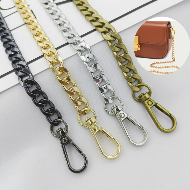 Lomubue Bag Chain Strap Heavy Duty Metal Snap Hook Clip Crossbody Handbag  Messenger Bag Shoulder Strap Replacement Bag DIY Accessories
