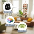 thumbnail image 4 of 2Pcs Cartoon Mushroom Plastic Grocery Bag with 4Pcs Hooks Holder Reusable Wall Mount Heavy Duty Shopping Storage Bag Sack Canvas Waterproof Washable Organizer Dispenser, 4 of 9