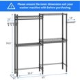 thumbnail image 3 of Over The Washer and Dryer Storage Shelf- Laundry Room Organization Space Saving Laundry Drying Clothes Racks Heavy Duty Adjustable Height Bathroom Shelf for Home Decor, 3 of 9