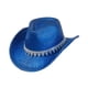 thumbnail image 5 of Sombrero de vaquero elegante y brillante, gorra de ala ancha para conciertos, fiestas y juegos de rol. Azul, 5 of 9