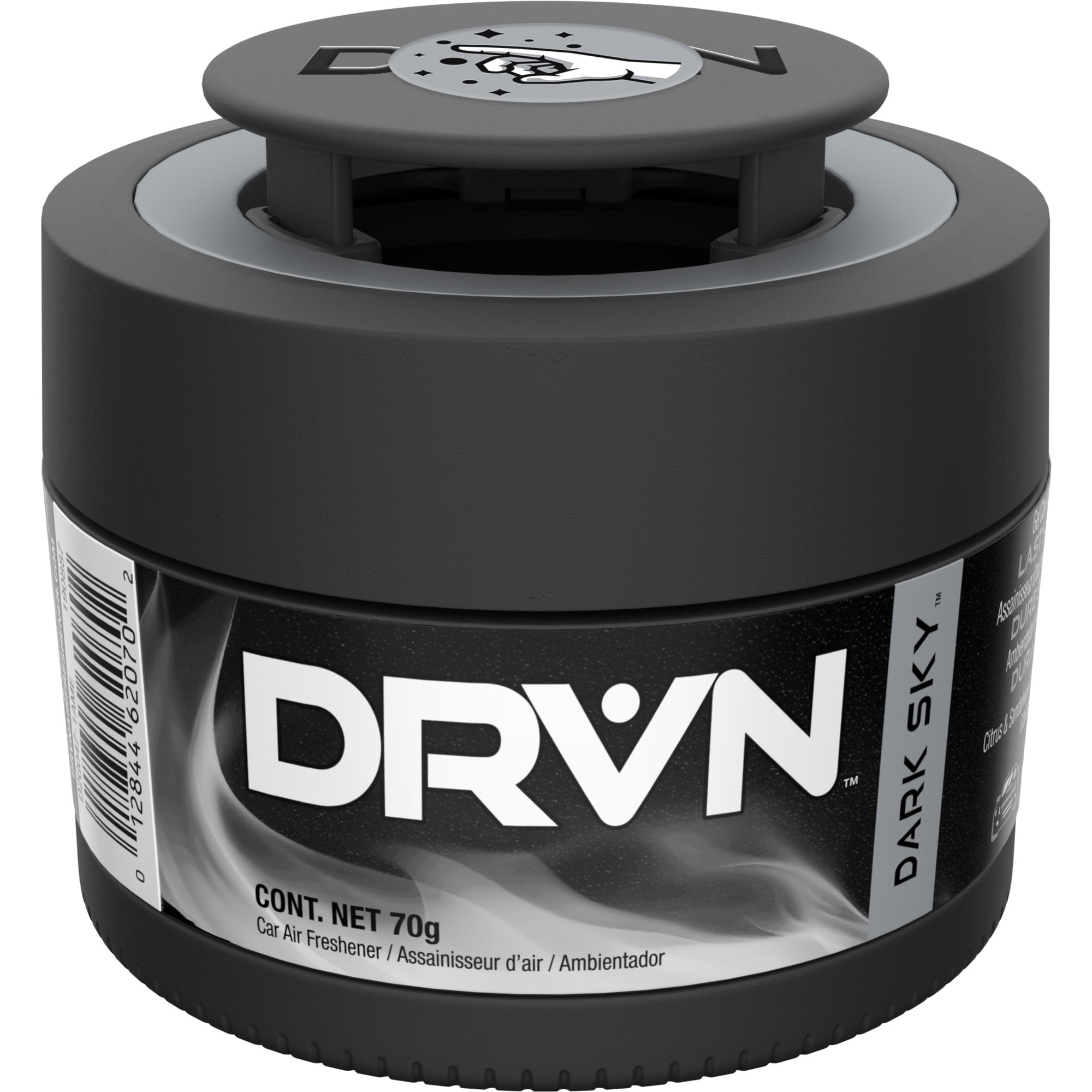 DRVN Gel Can Car Air Freshener (Dark Sky Scent), Blend of Zesty Citrus Notes with Smooth, Woody Sandalwood Lasting 30 Days