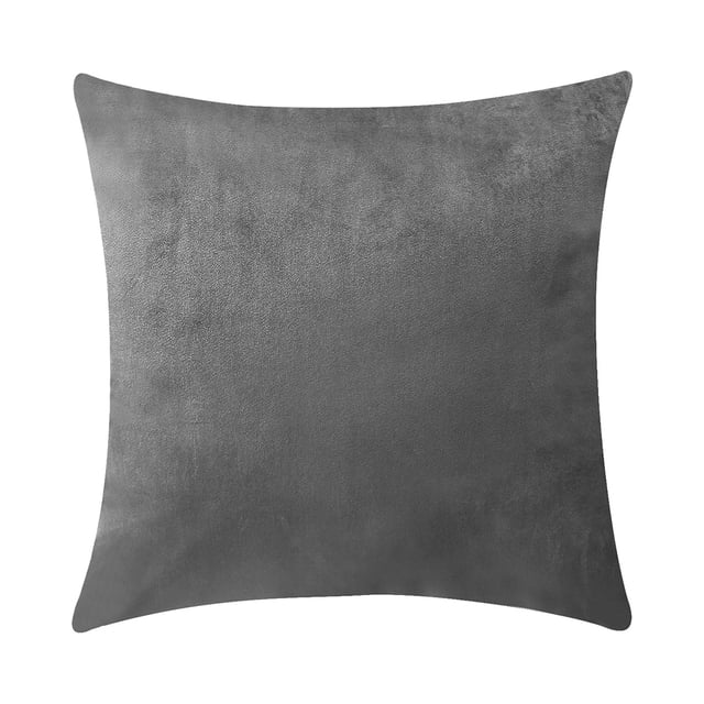 Funda de almohada de terciopelo cuadrado con forma de almohada, color sólido, decoración de sofá, funda de almohada, gris claro sidaley HA003042-07