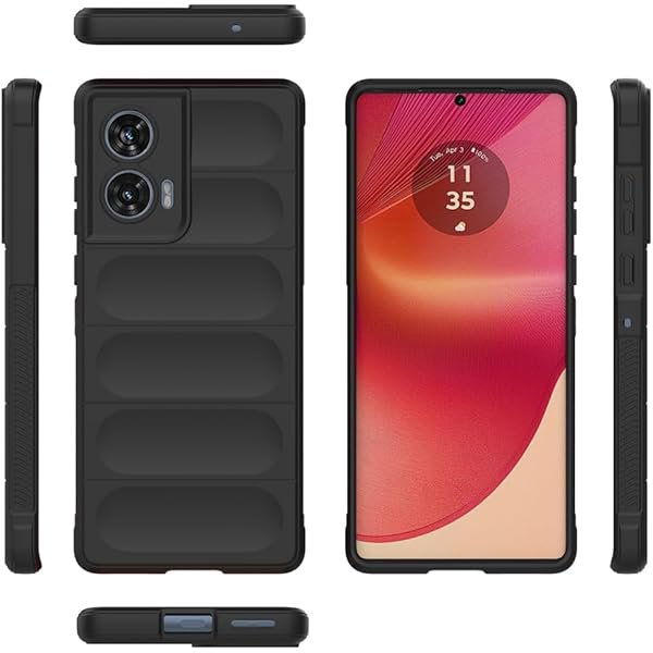 wonima11 Compatible with Motorola Edge 50 Fusion Case Cover,TPU Mobile Phone Soft Compatible with Motorola Moto Edge 50 Fusion 5G Case Cover Black