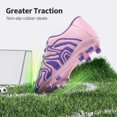 thumbnail image 2 of BURUDANI Kids Girls & Boys Cleats Soccer Shoes Athletic Low Top Kids Soccer Shoes, 2 of 6